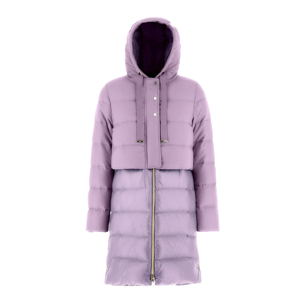 Herno Women's Purple Wool Down Coat