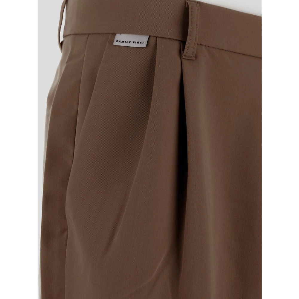 Family First Casual Polyester Tube Shorts Brown Heren