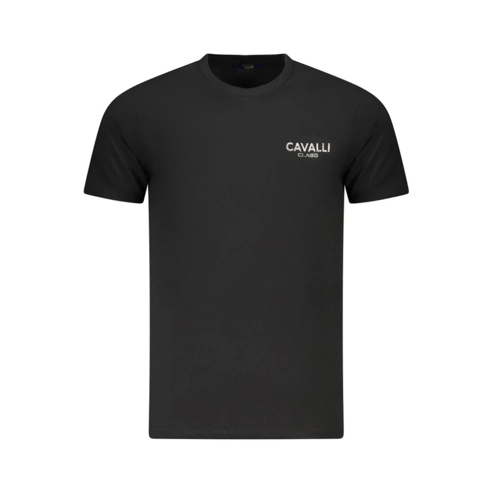 Cavalli Class Cotton T-Shirt - Male - T-Shirts - Black - L - Tops
