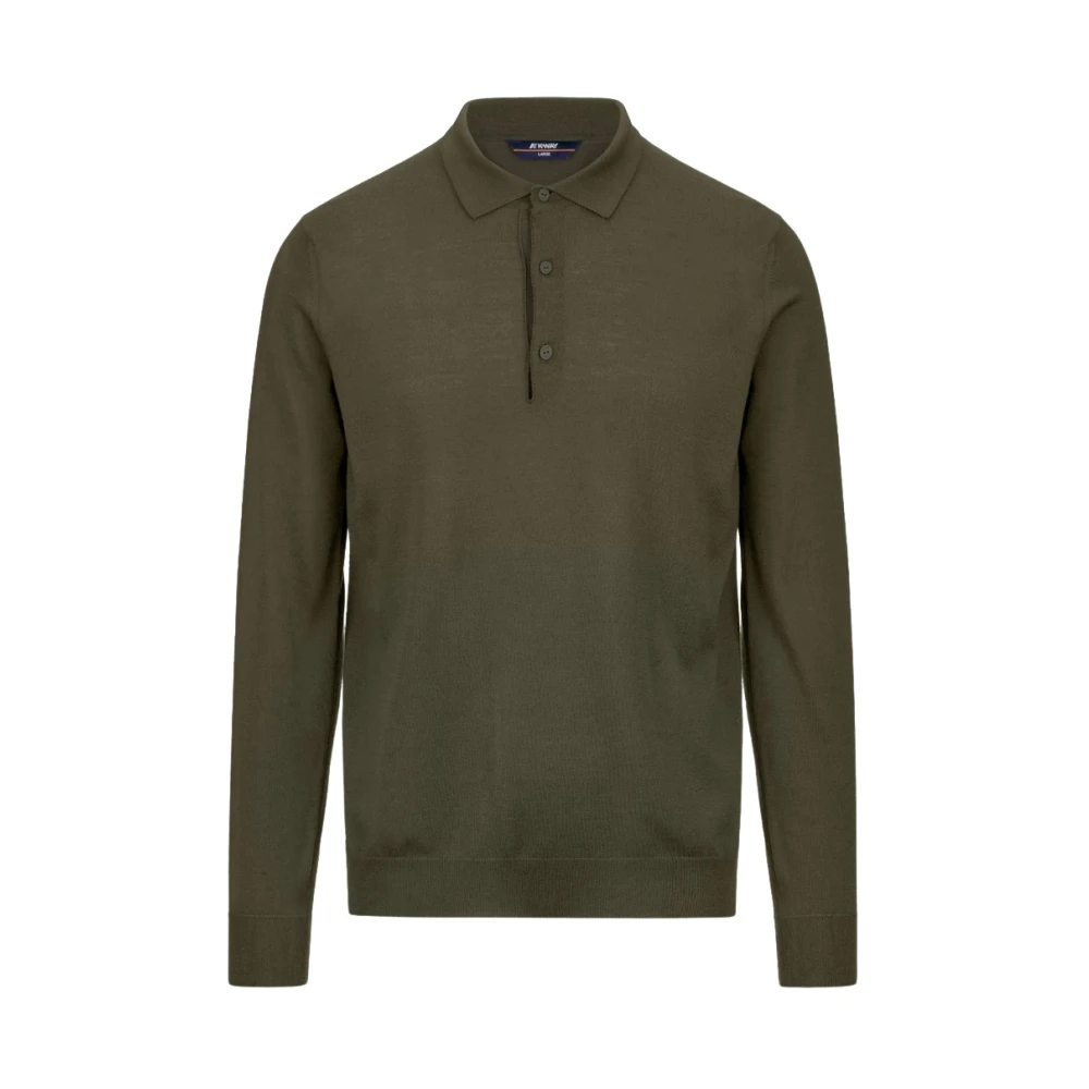 K-Way Men's Green Rey Polo - Round-Neck Knitwear - S - Knitwear
