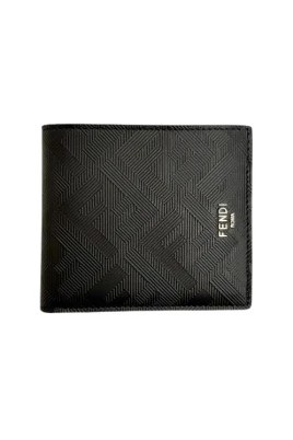 Pre-owned Shadow Logo Calfskin Wallet