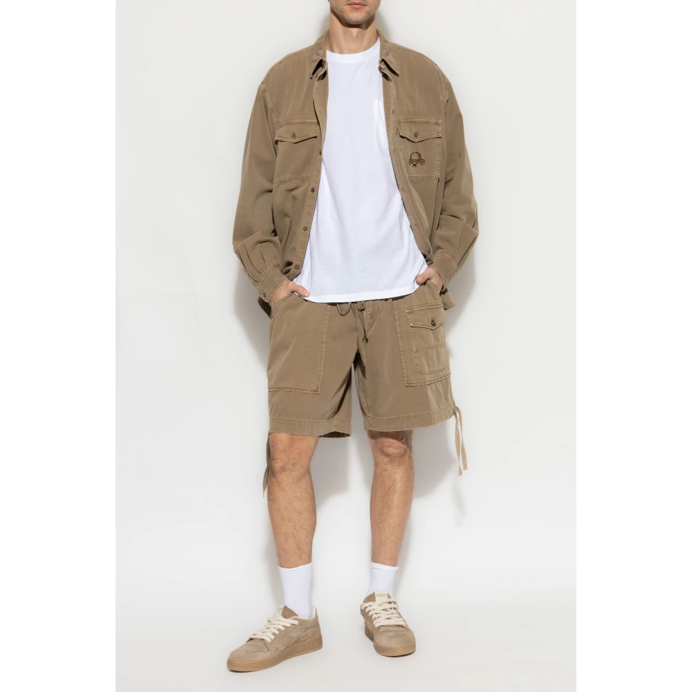 Moschino Logo shorts Beige Heren