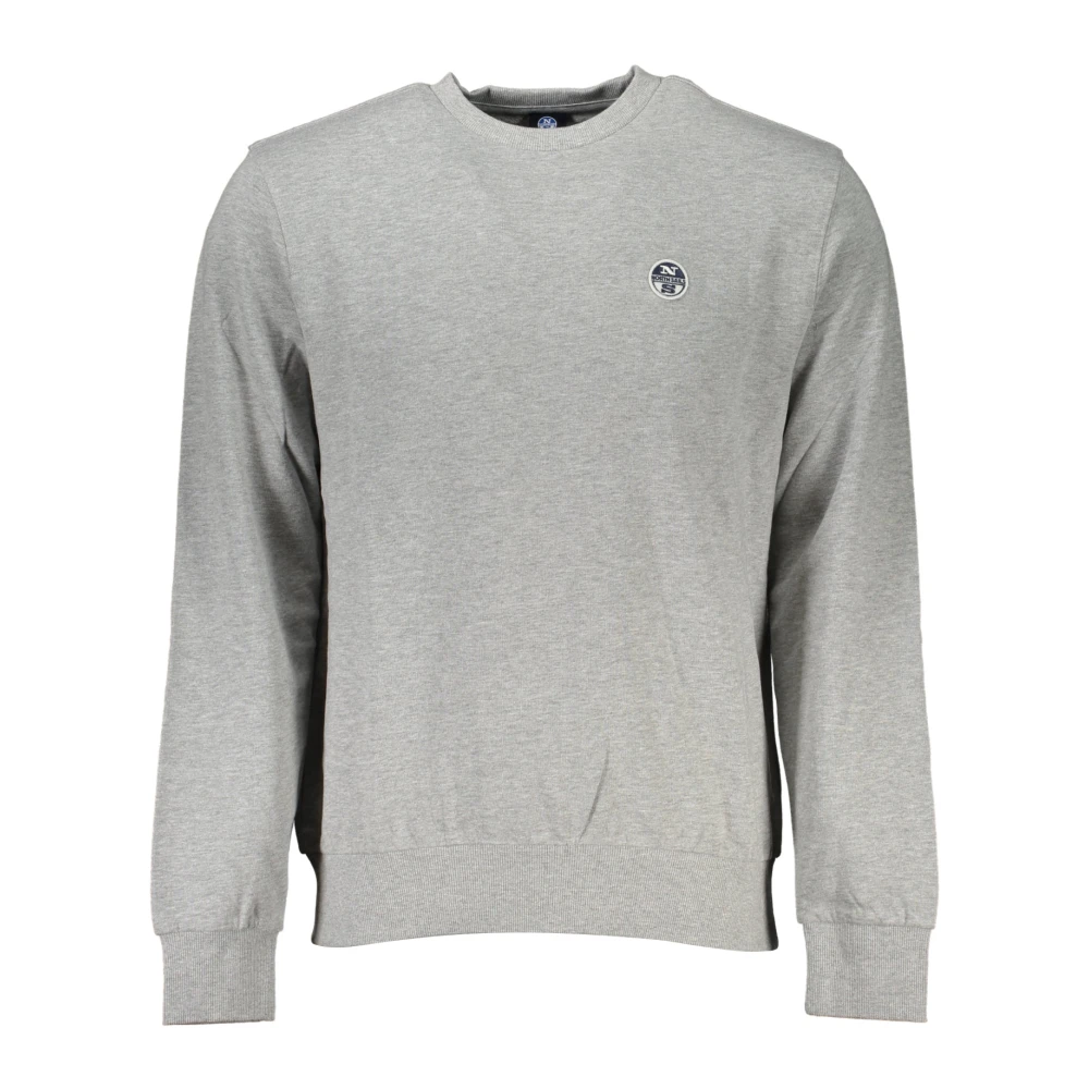 North Sails Geborsteld katoenen sweatshirt met applicatielogo Gray Heren