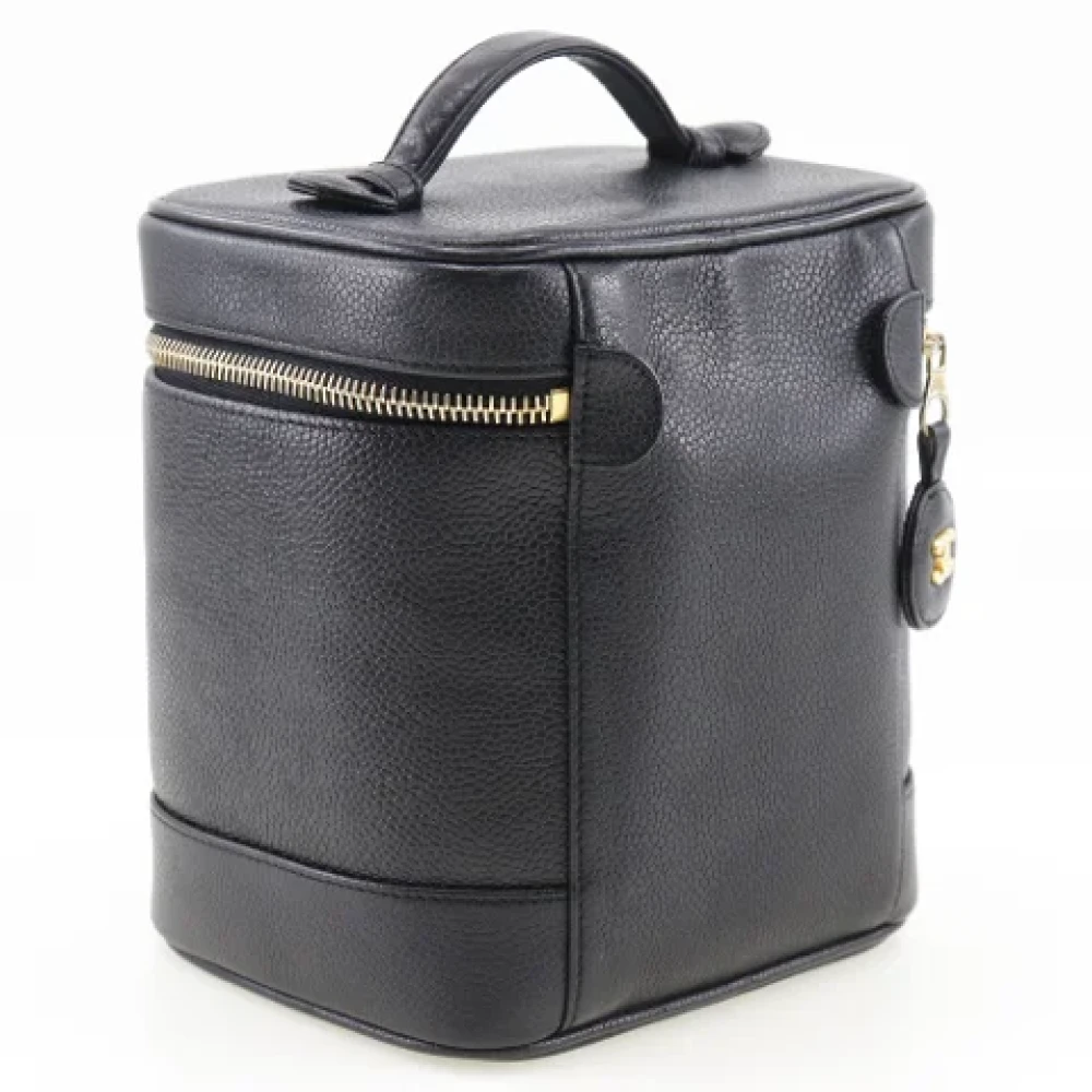 Chanel Vintage Pre-owned Leather handbags Black Dames