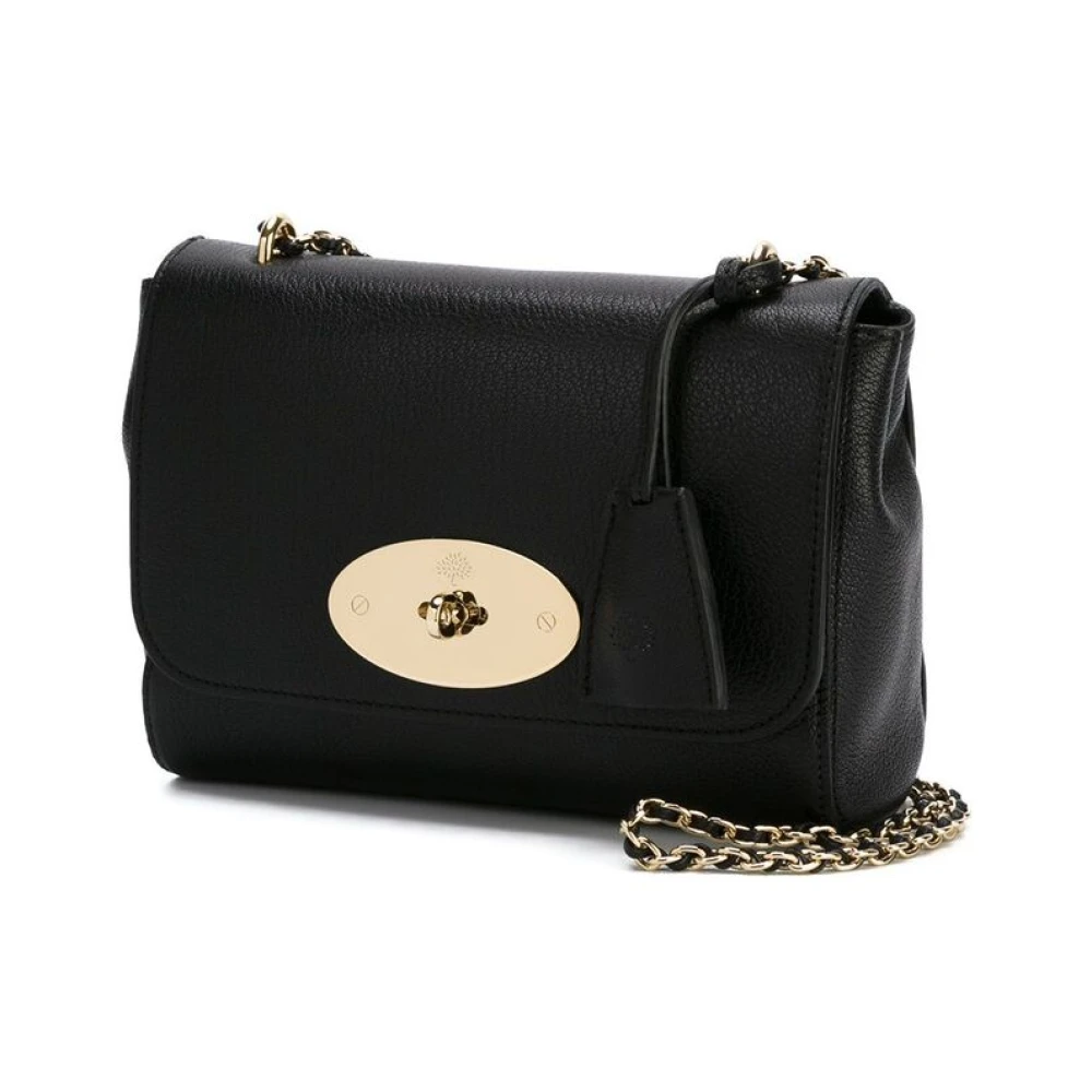 Mulberry Zwarte Leren Lily Schoudertas Black Dames