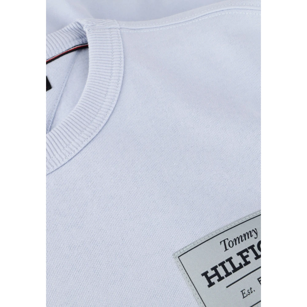 Tommy Hilfiger Blauwe Monotype Label Sweatshirt Blue Heren