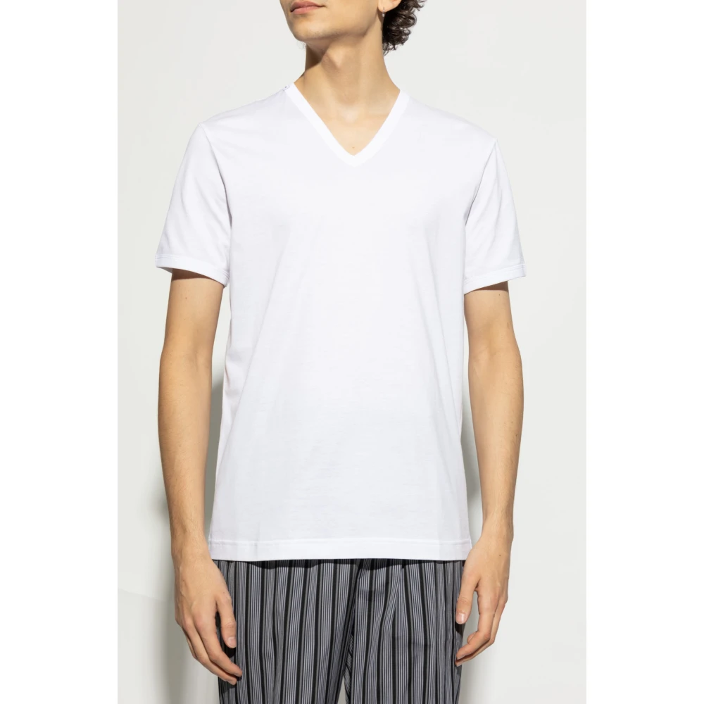 Dolce & Gabbana V-hals T-shirt White Heren