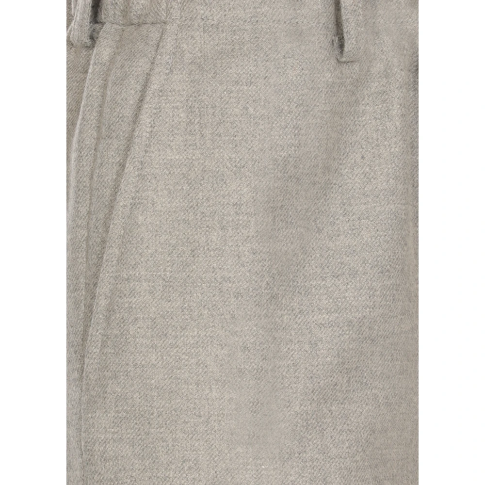 Antonelli Firenze Grijze Wol Elastische Taille Broek Gray Dames