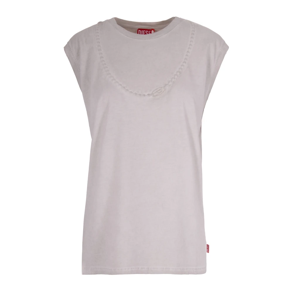 Diesel Women's Gray Sleeveless Tops, S, Sleeveless Tops