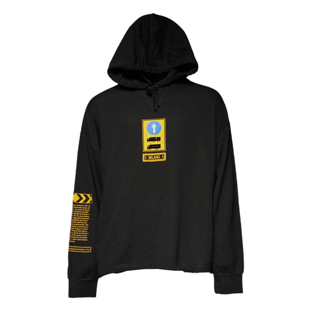 Dolce & Gabbana Hooded Dg Shield Jumper - Male - Hoodies - Black - S - Sweatshirts & Hoodies