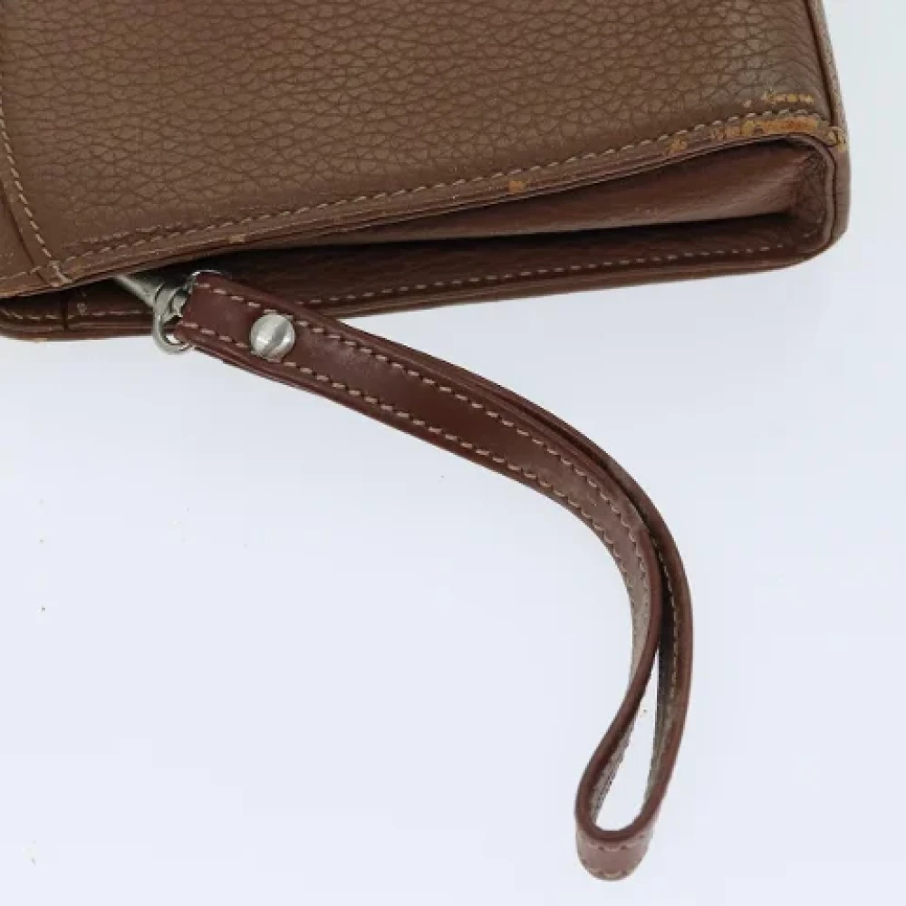 Burberry Vintage Pre-owned Leather clutches Brown Dames