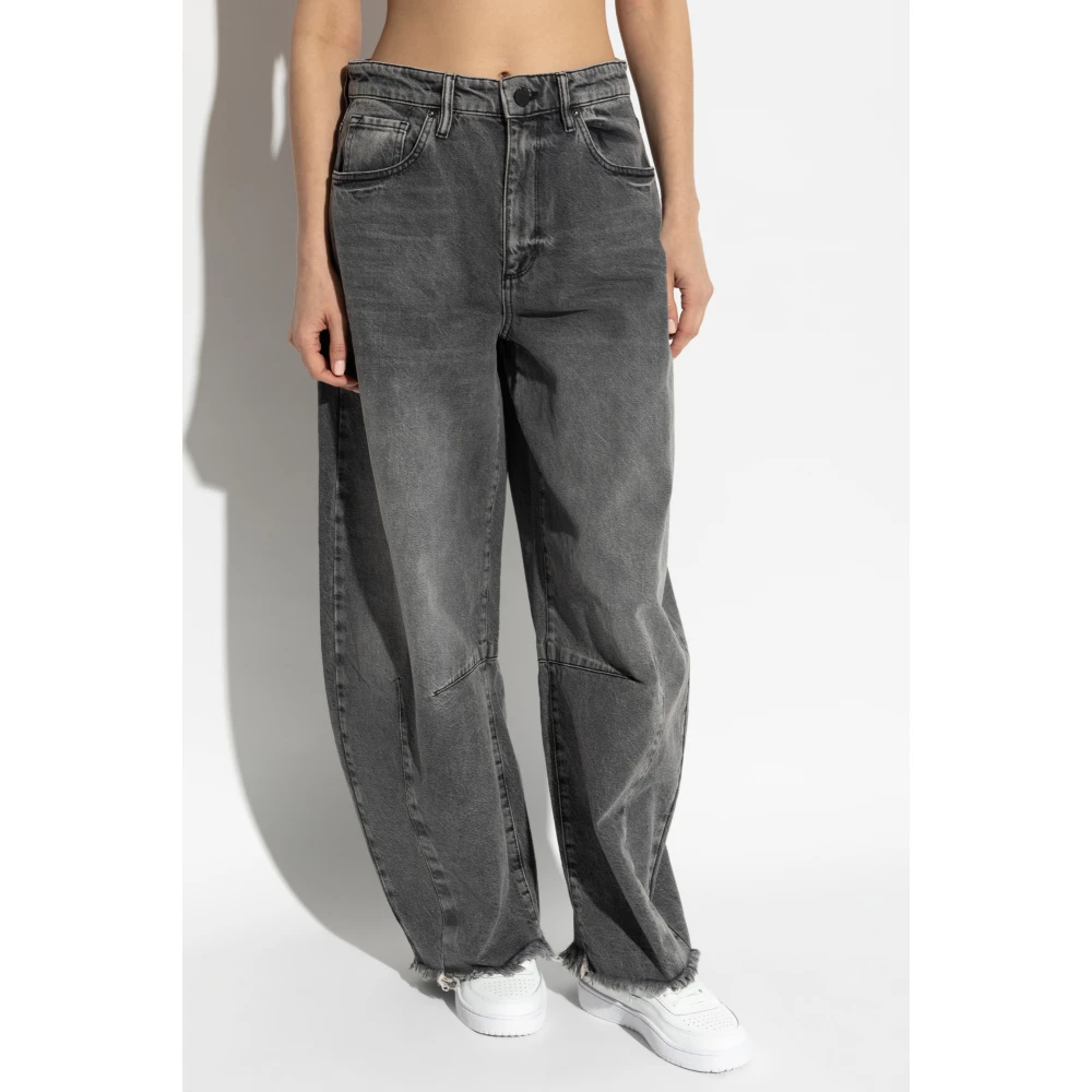 AllSaints Jett barrel jeans Gray Dames