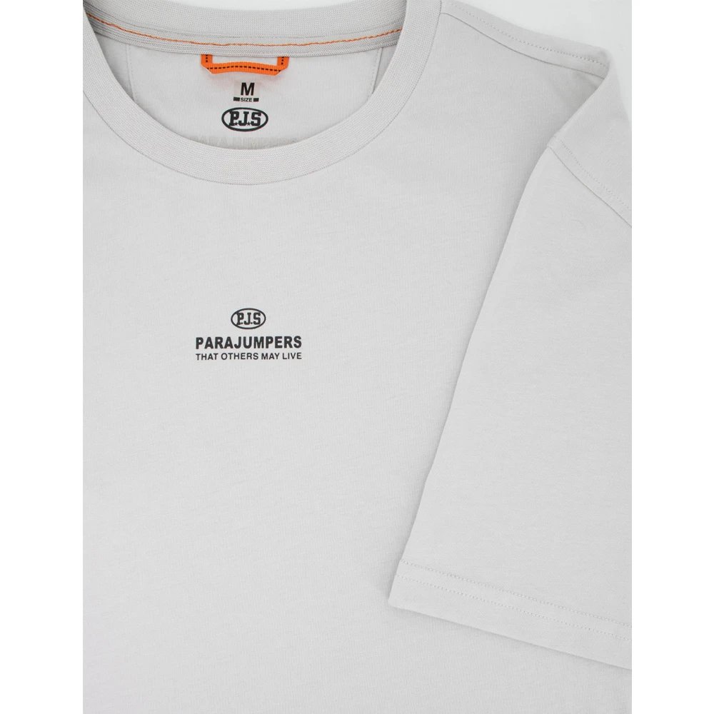 Parajumpers T-shirt met ritssluiting zak Gray Heren