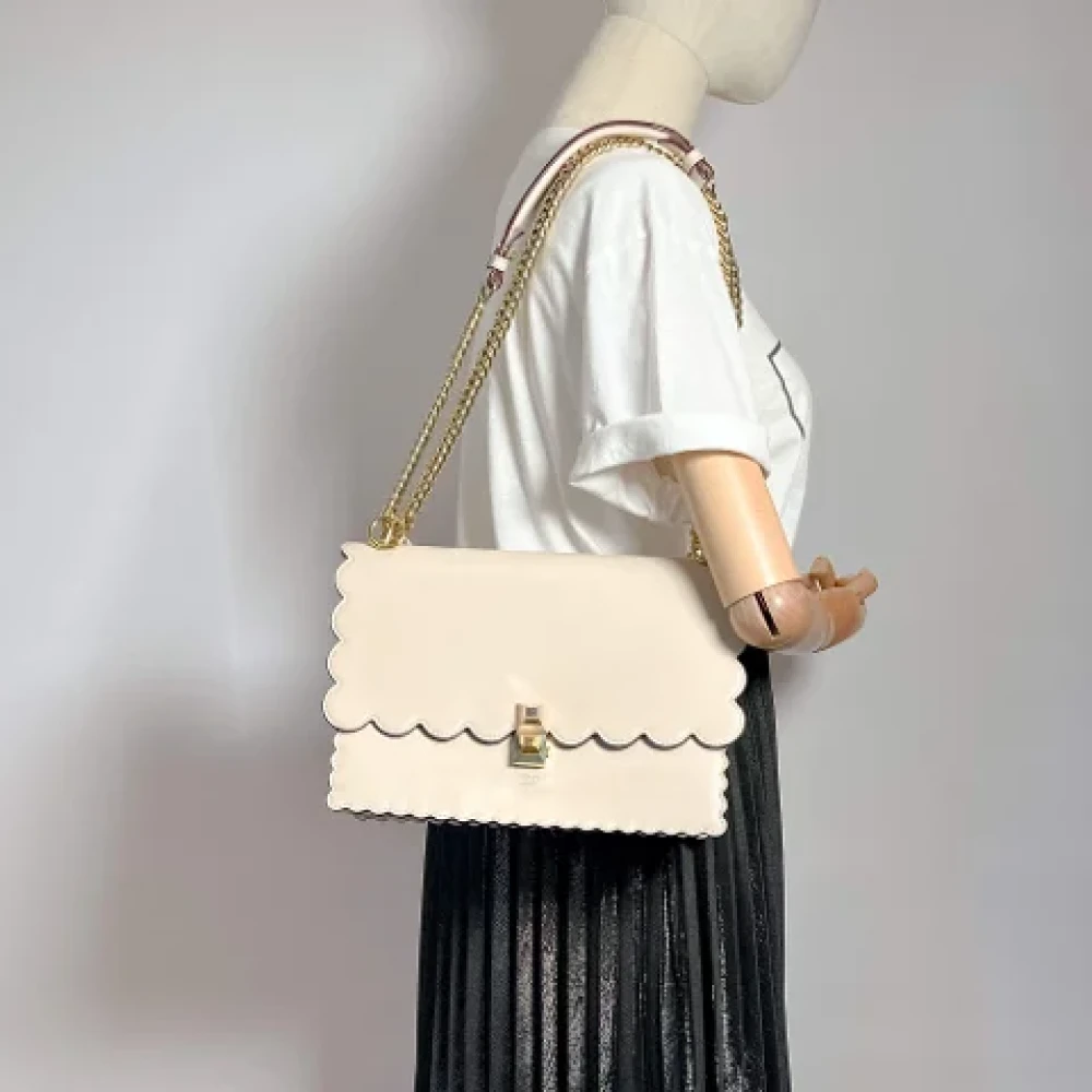 Fendi Vintage Pre-owned Leather fendi-bags Beige Dames