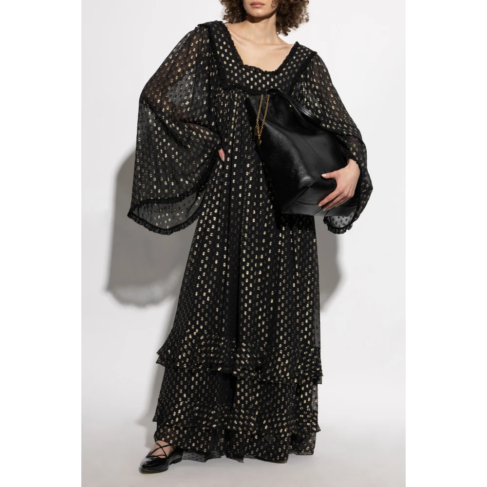 Chloé Jurk met lurex draad Black Dames