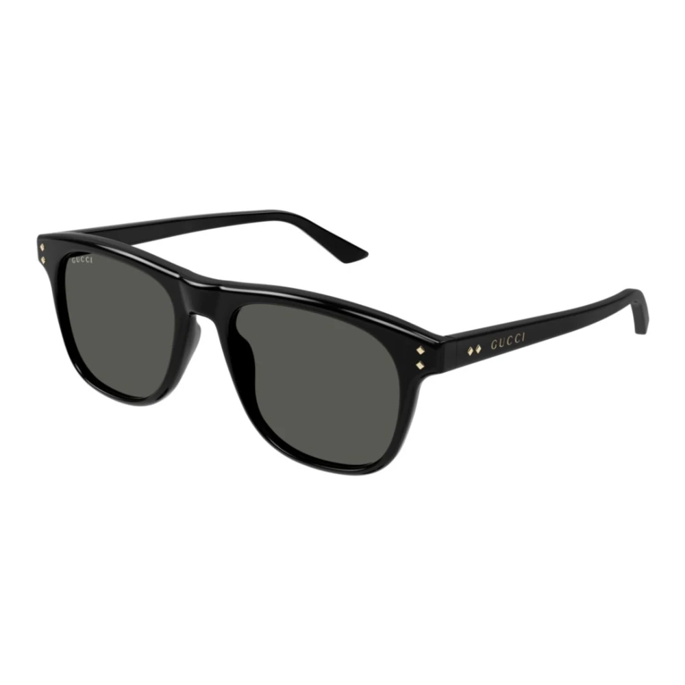 Gucci Unisex Black Sunglasses, 53 Mm, Rectangular Sunglasses