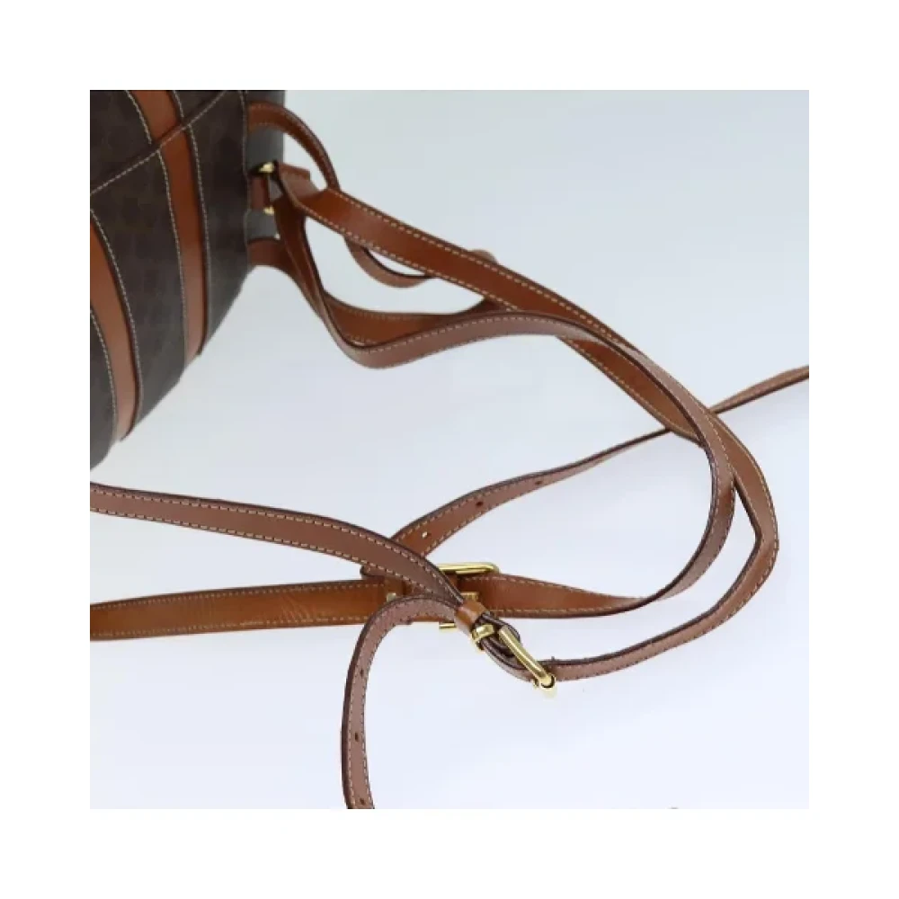 Celine Vintage Pre-owned Leather backpacks Brown Dames