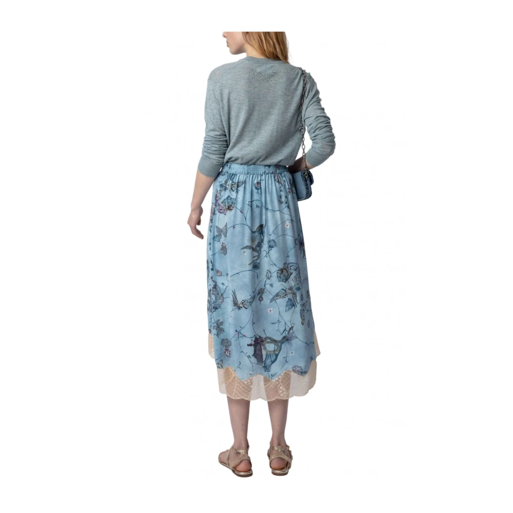 Zadig & Voltaire Elegante Zwarte Rok Multicolor Dames