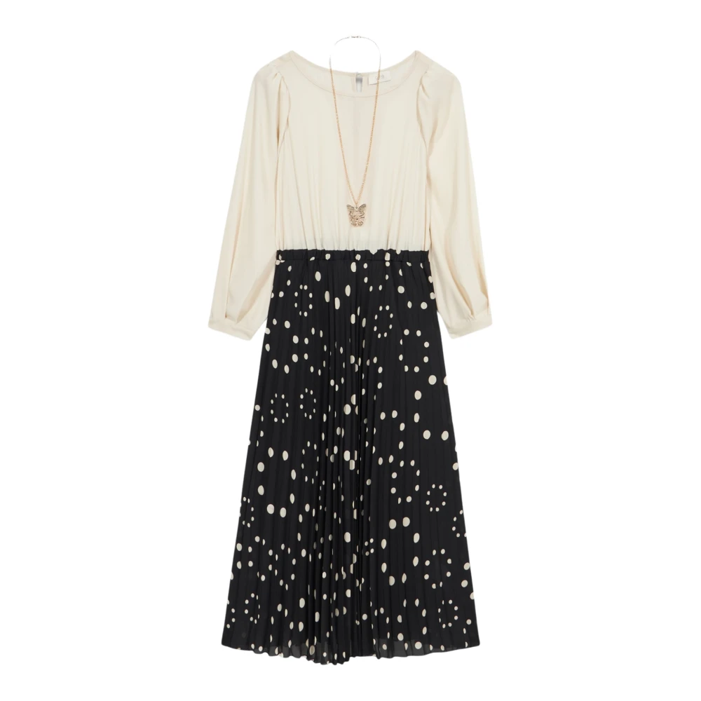 Oltre Lange Jurk met Bedrukte Rok Multicolor Dames