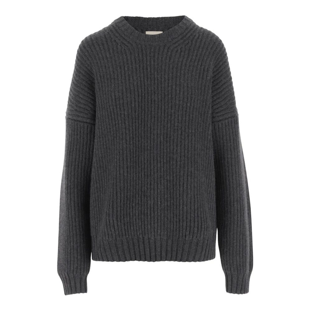 Khaite Stretch Cashmere Crew Neck Sweater Black Dames