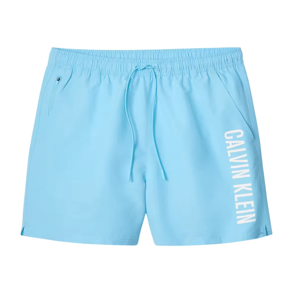 Calvin Klein Men's Blue Medium Drawstring Swim Shorts - Beachwear - Xl - Swimwear