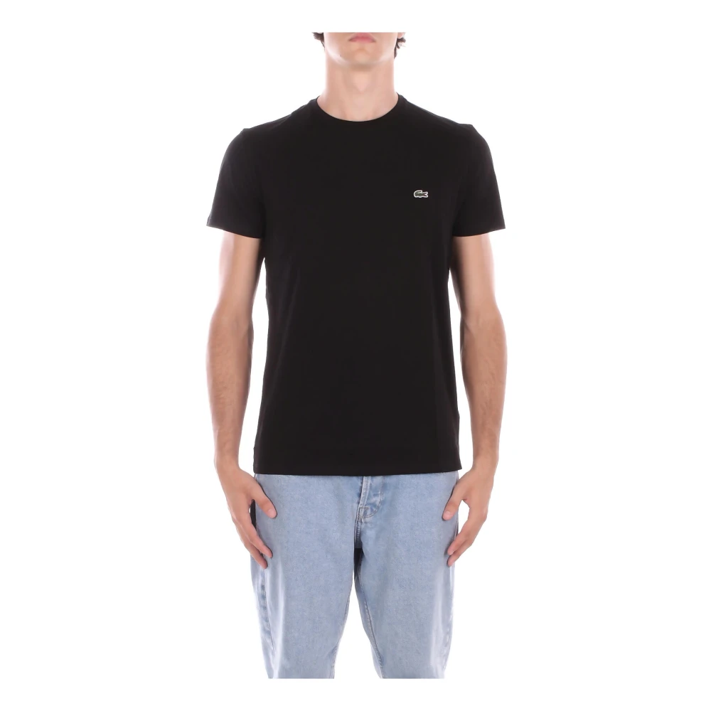 Lacoste Uomo Nero - T-Shirt Nera In Cotone Pima - Immagine 4