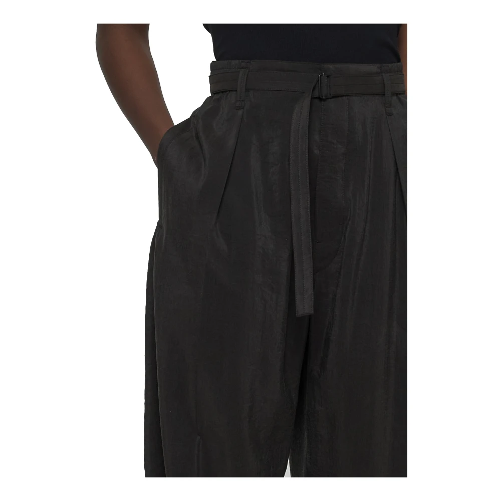 Lemaire Relaxte Ceintuur Broek Black Heren