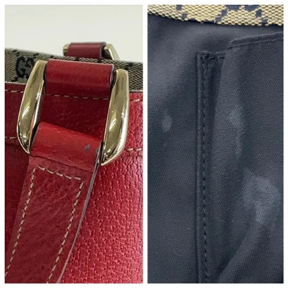 Gucci Vintage Pre-owned Canvas totes Red Dames