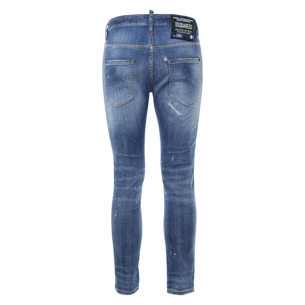 Dsquared2 Blauwe Denim Broek 5 Zakken Blue Heren