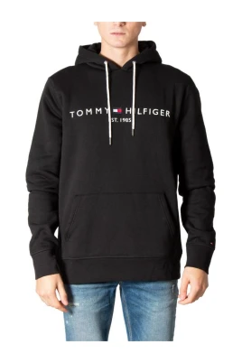 Svart Bomull Crewneck Tröja