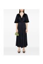 blue-v-neck-dress-with-elastic-waistband