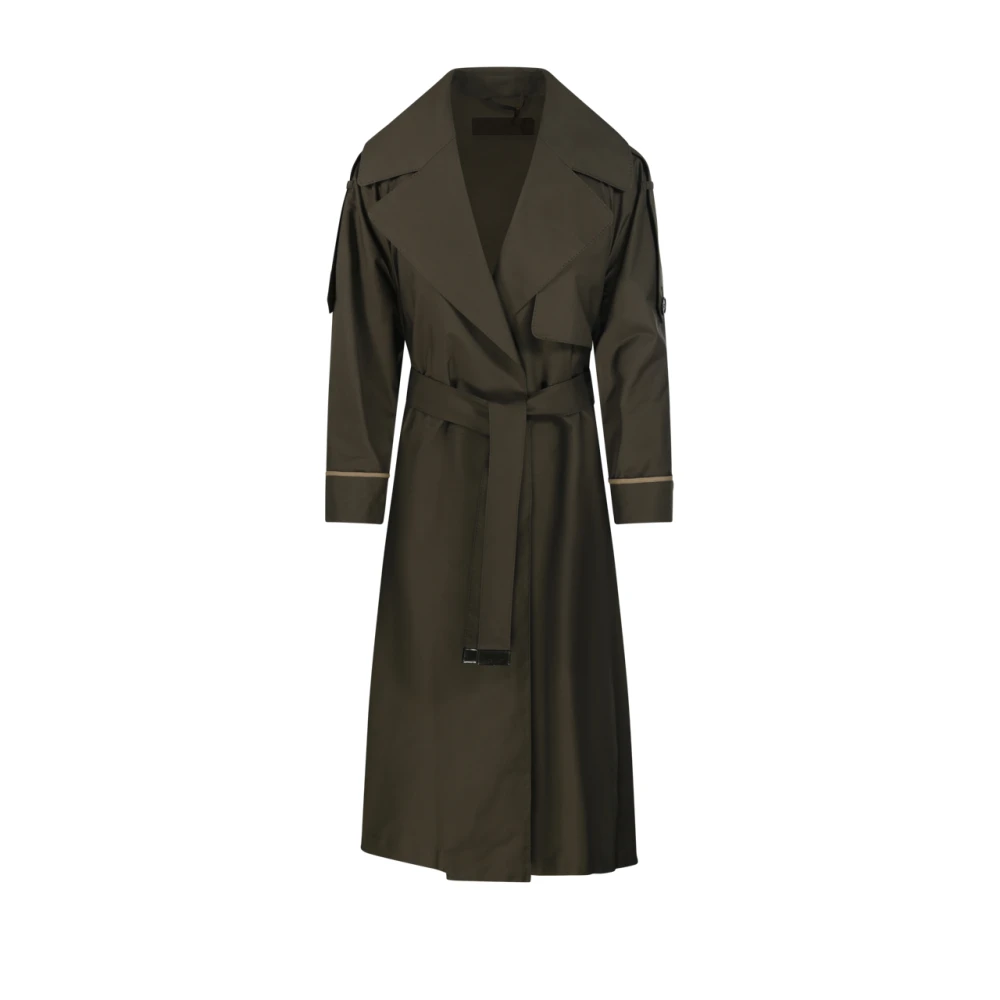 Max Mara Women's Green Utrench Trench, Belted Coats, M, Coats