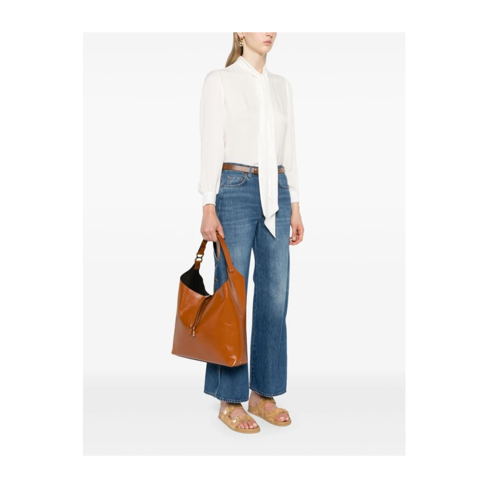 Chloé Bruine Shopper met Gouden Details Brown Dames