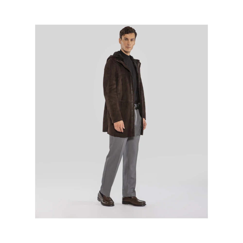 Gimo's Merinillo Suede Parka Superlight Brown Heren