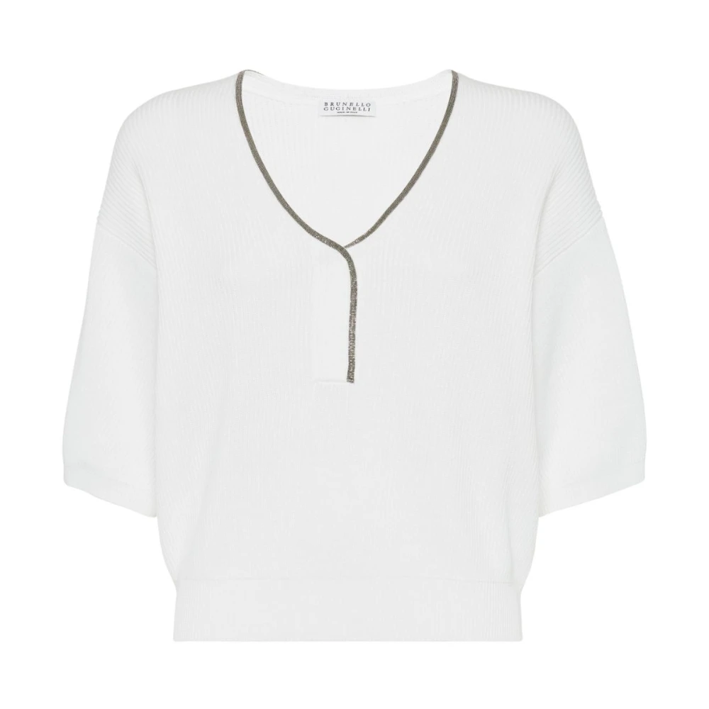 BRUNELLO CUCINELLI Witte Sweaters voor een stijlvolle look White Dames