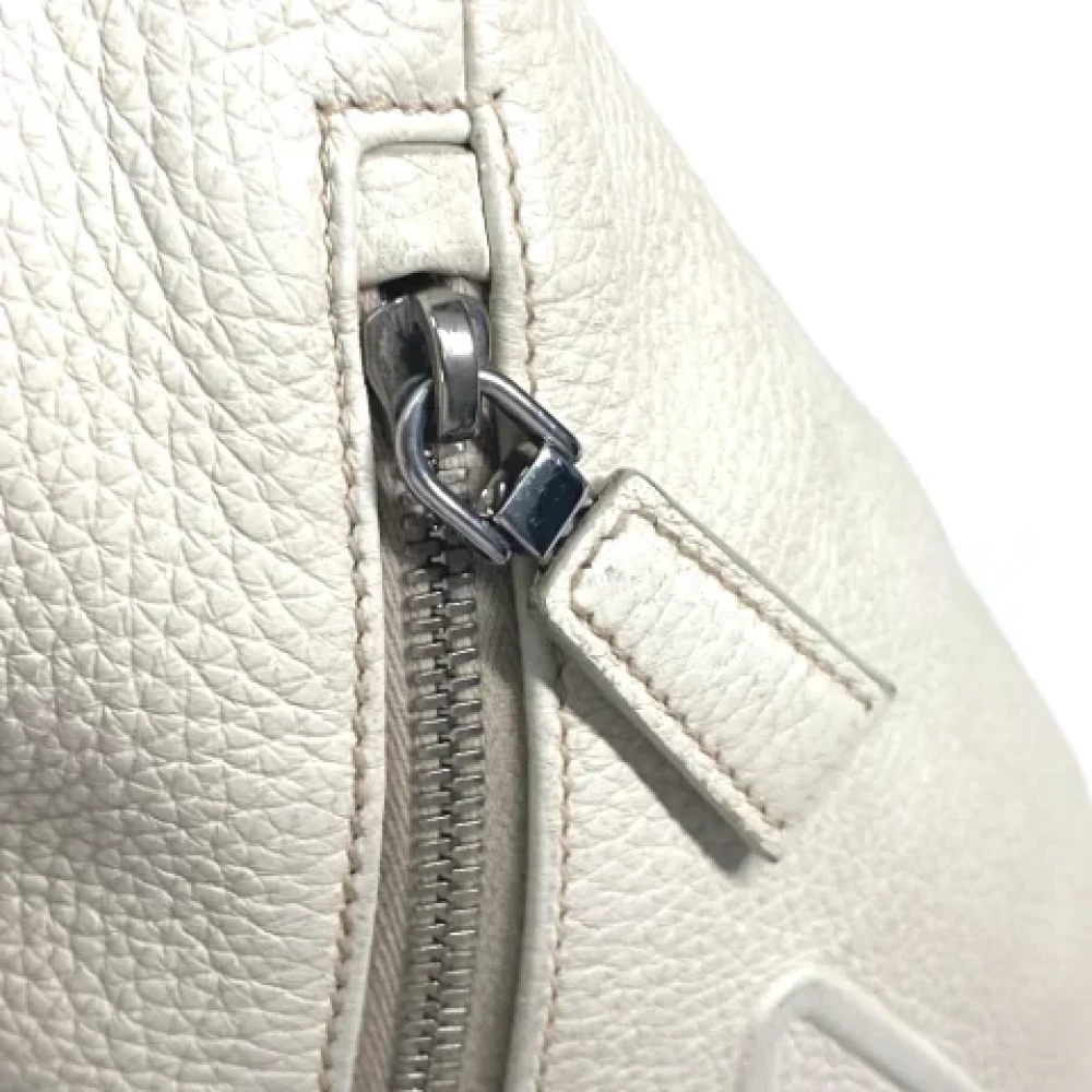 Prada Vintage Pre-owned Leather prada-bags White Heren