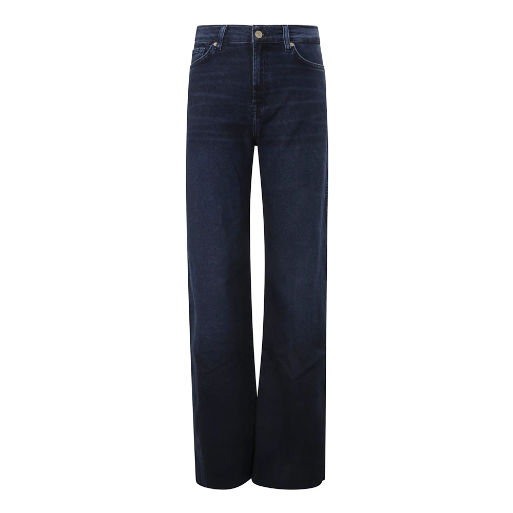 Mørk Vask Høy Midje Flare Jeans