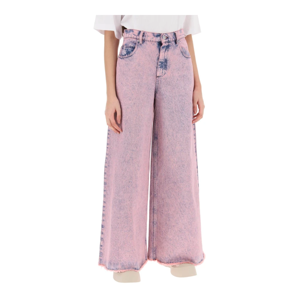 Marni Wide Trousers Pink Dames