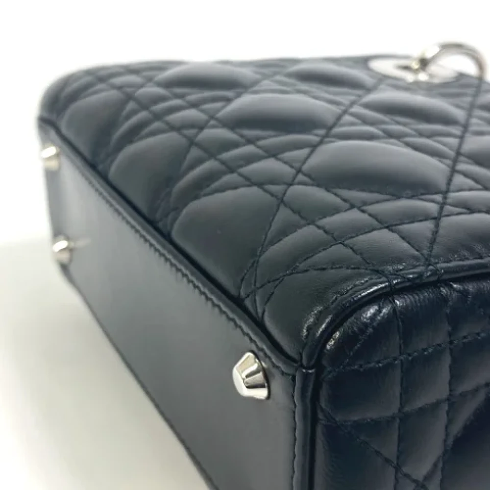 Dior Vintage Pre-owned Leather dior-bags Black Dames