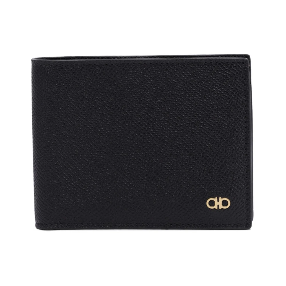 Ferragamo Men's Black Leather Wallet Stylish Accessories - Wallets & Cardholders - One Size - Accessories
