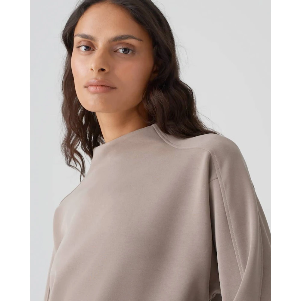 Opus Stijlvolle Sweatshirt Galonine Beige Dames