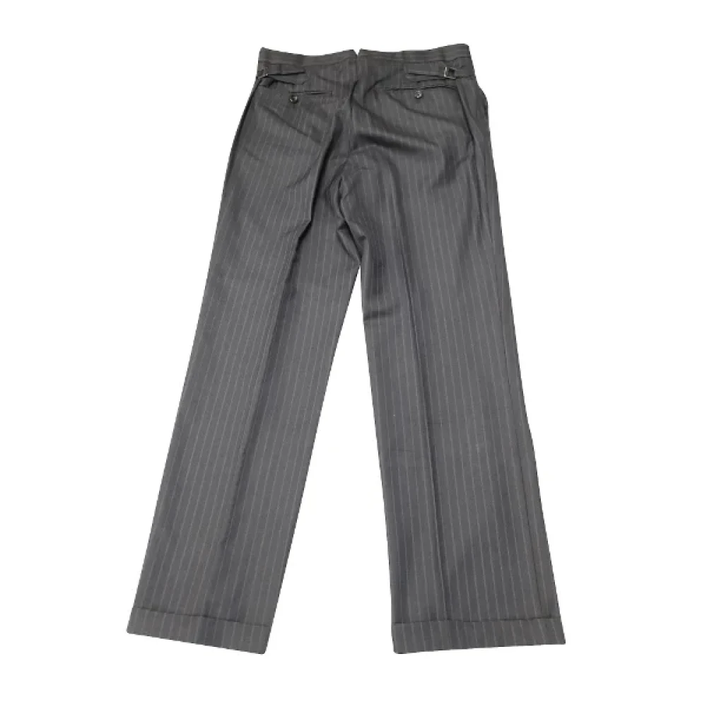 Tom Ford Pre-owned Wool bottoms Gray Dames