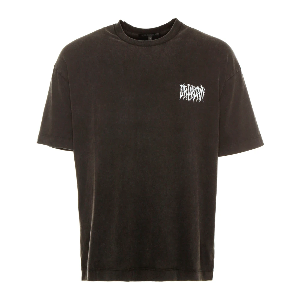 Drykorn Anayo T-shirt met logo print Black Heren