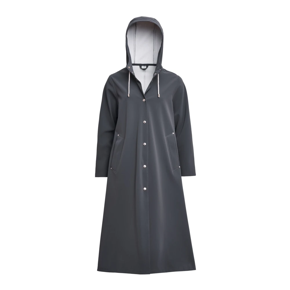 Stutterheim Mat Knielange A-Lijn Regenjas Black Dames