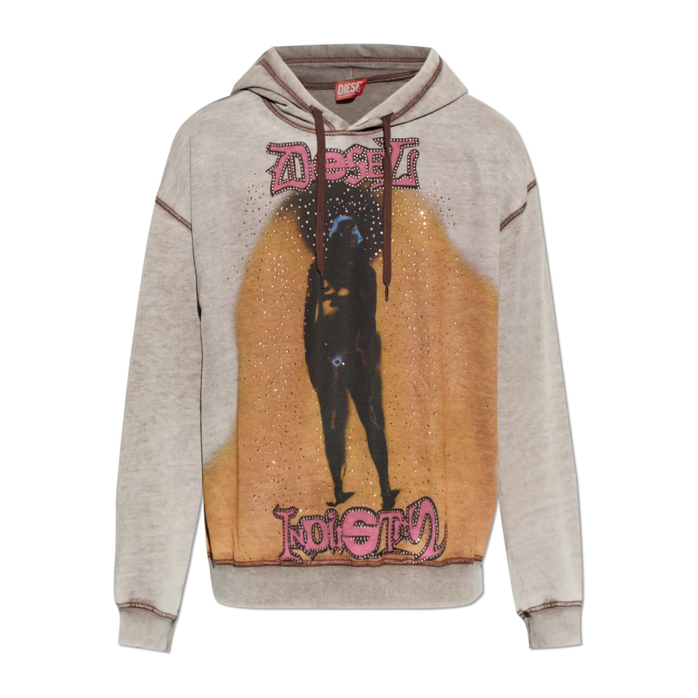 Diesel Uomo Grigio Felpe, Xl, New,