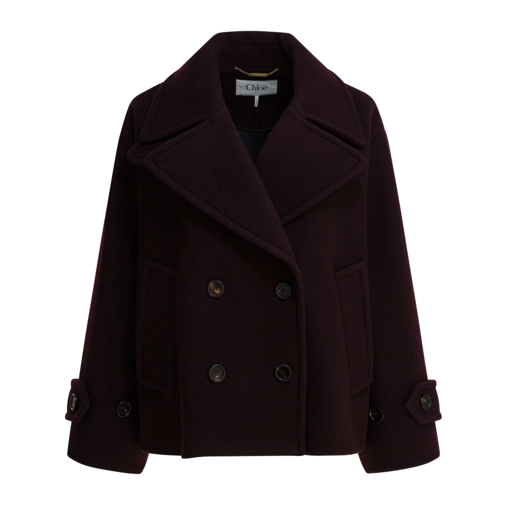Chloé Women's Bordeaux Wool Coat Aw25