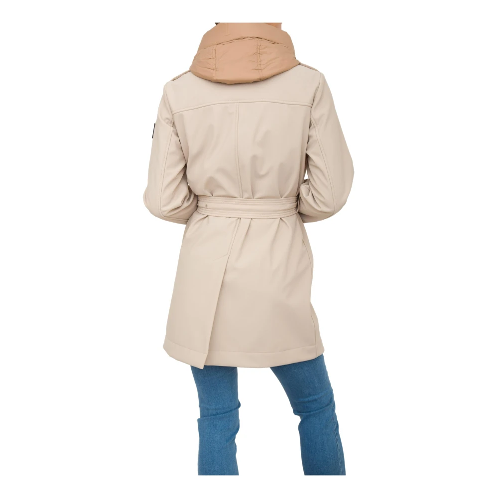 Dekker Beige Parka Trench Coat Beige Dames