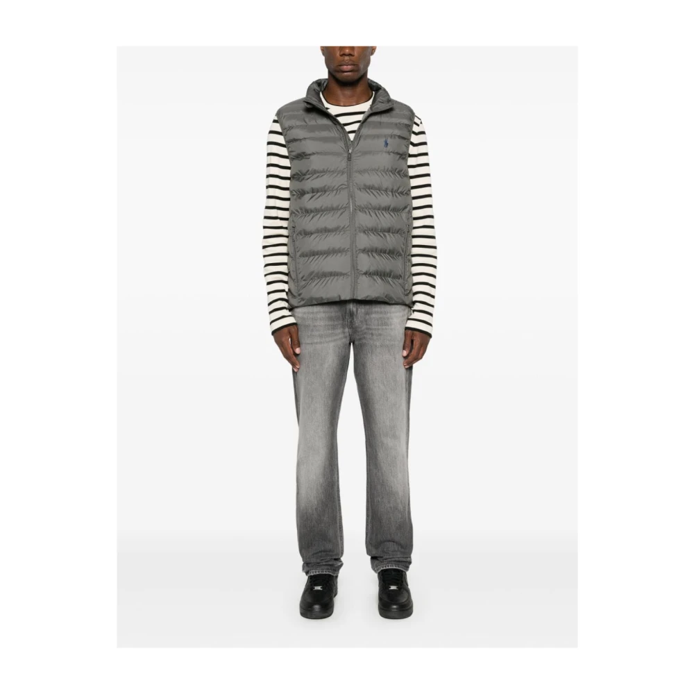 Ralph Lauren Gebreid Vest Gray Heren