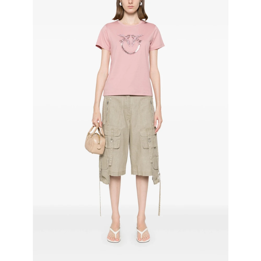 pinko Quentin T-shirt Pink Dames