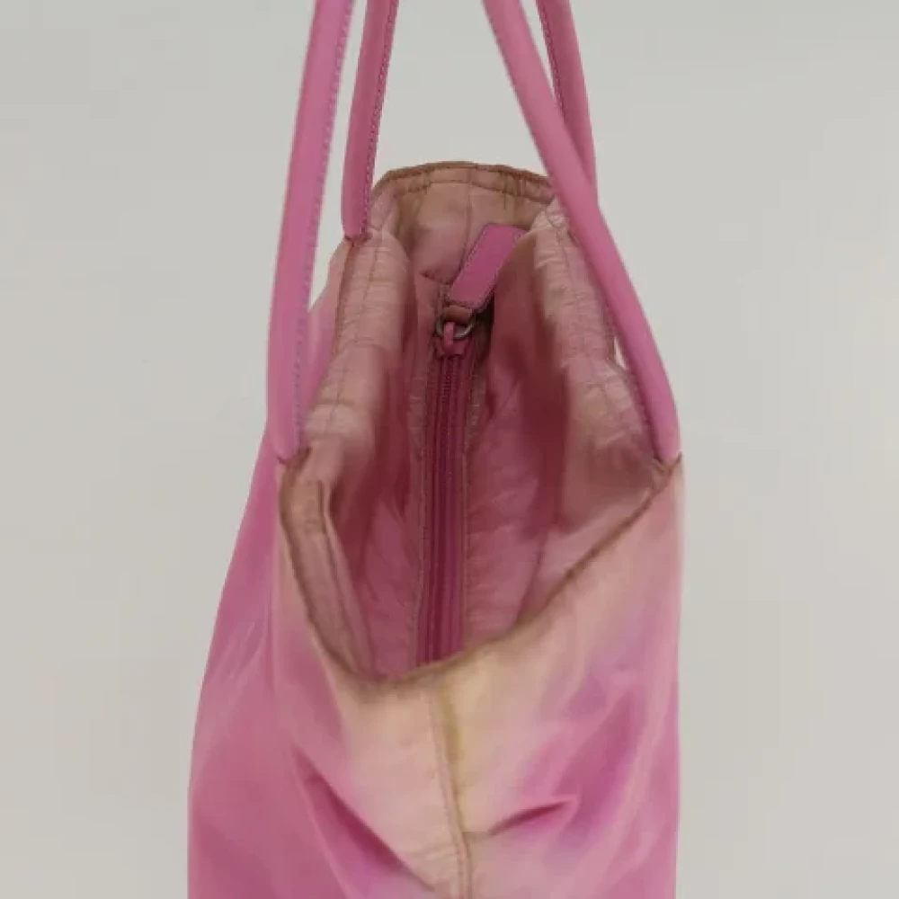 Prada Vintage Pre-owned Nylon handbags Pink Dames